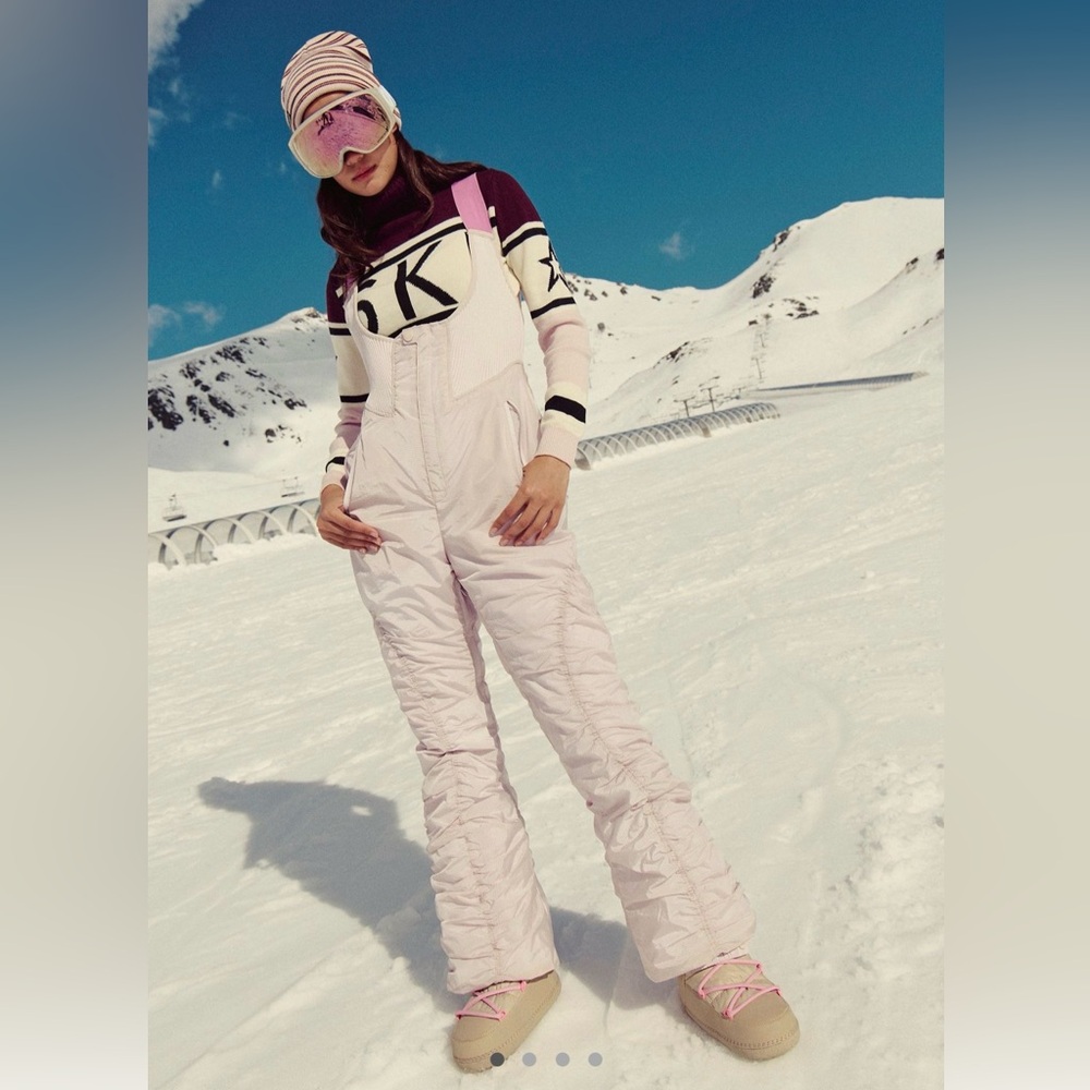 Free People - Elegant Light Pink Ski Love Lift Bib